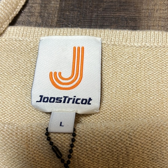 Joos Tricot Womens half-moon crop camisole Linen Sandstone Lg Summer knit casual - Picture 8 of 9